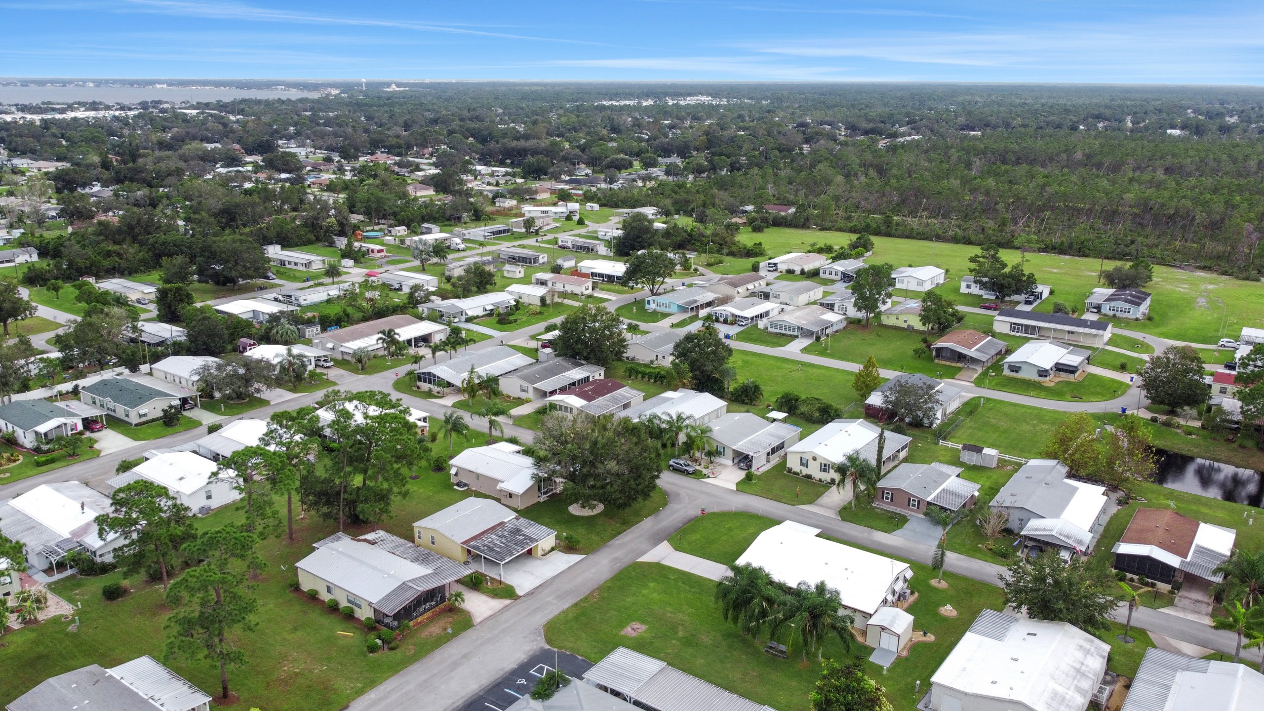 Aerial of Mobile Home Community